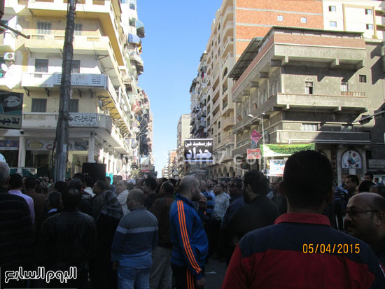 تجار بورسعيد يغلقون شارع محمد على والثلاثينى -اليوم السابع -4 -2015