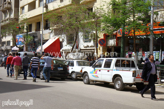 	 الشوارع المؤدية للجامعة الأمريكية وجراج التحرير يصل الركن بها صفان -اليوم السابع -4 -2015