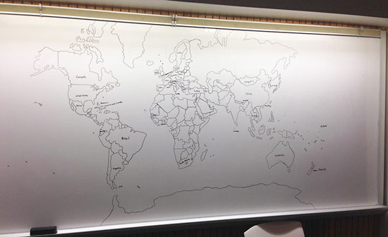خريطة العالم التى رسمها الطفل -اليوم السابع -4 -2015
