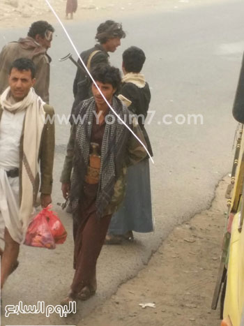 نقطة تفتيش للحوثيين بين الجوف ومأرب -اليوم السابع -4 -2015