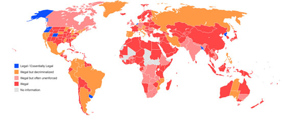 خريطة تجريم المخدرات حول العالم -اليوم السابع -4 -2015