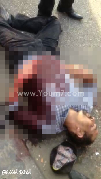 	المتهم بالهجوم على القسم ينزف الدماء -اليوم السابع -4 -2015
