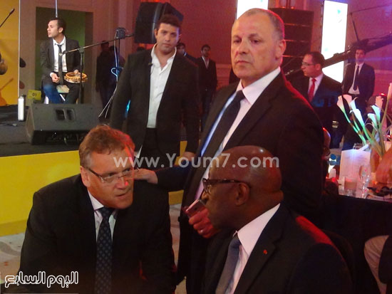 	هانى أبو ريدة مع سيكرتير عام الفيفا  -اليوم السابع -4 -2015