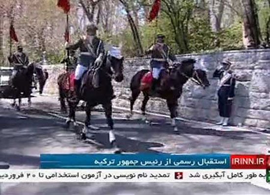 	صورة من مراسم الاستقبال فى التليفزيون الإيرانى -اليوم السابع -4 -2015