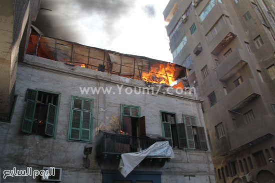 صورة لإشتعال النيران بالمكان  -اليوم السابع -4 -2015