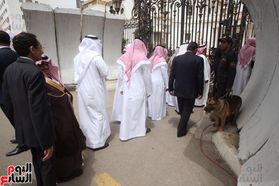عبد الفتاح السيسى، الملك سلمان،وفد اعلامى-سعودى (1)