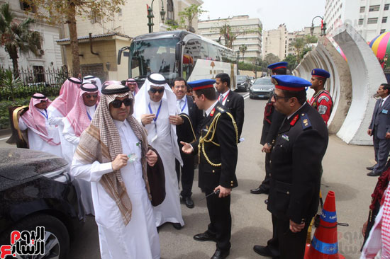 عبد الفتاح السيسى، الملك سلمان،وفد اعلامى-سعودى (2)