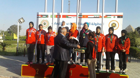 هدير مخيمر تحصد ذهبية البندقية فى البطولة العربية للرماية (4)
