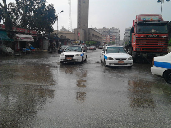 الأمطار تغرق شوارع بورسعيد (3)