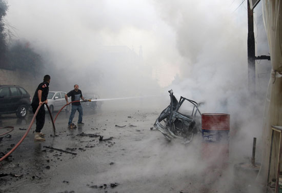 انفجار سيارة مفخخة فى صيدا اللبنانية (2)