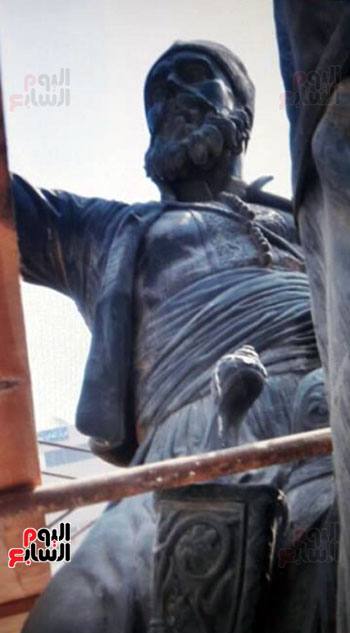 تمثال إبراهيم باشا بعد ترميمه    (2)