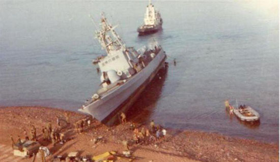 سفينة الصواريخ الإسرائيلية على الشواطئ السعودية عام 1981 (1)