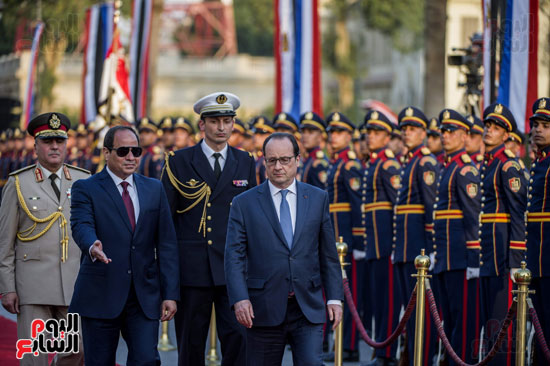 السيسى هولاند زيارة هولاند لمصر (10) رئيس فرنسا فرانسوا هولاند