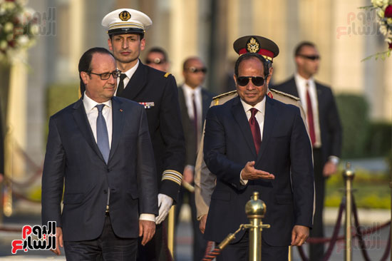 السيسى هولاند زيارة هولاند لمصر (11) رئيس فرنسا فرانسوا هولاند