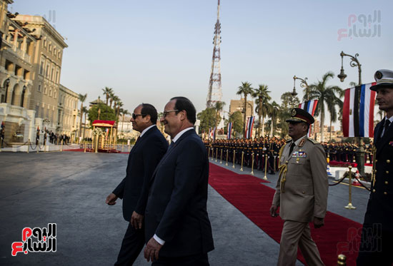 السيسى هولاند زيارة هولاند لمصر (14) رئيس فرنسا فرانسوا هولاند