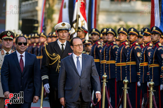 السيسى هولاند زيارة هولاند لمصر (9) رئيس فرنسا فرانسوا هولاند