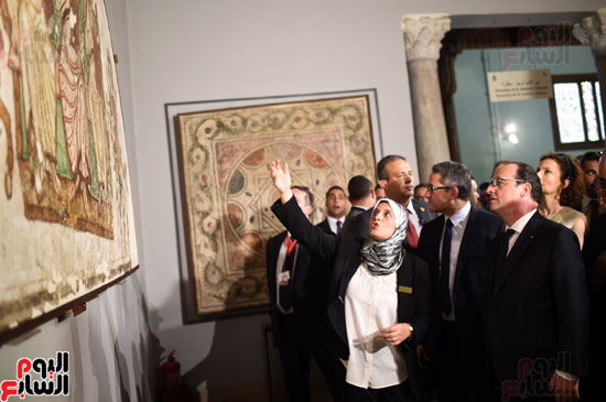 فرانسوا هولاند  يزور المتحف القبطى ويؤكد مصر بلد الأمن والتسامح (2)