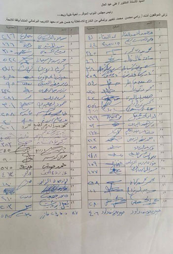 102 نائب يطالبون رئيس المجلس بضم رامى محسن  (2)