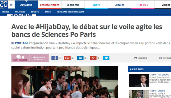 طلاب جامعة فرنسية يدعون لـيوم الحجاب