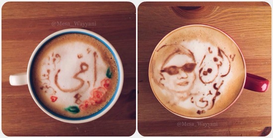 الرسم على القهوة ـ خط عربى ـ قهوة ـ انستجرام (1)