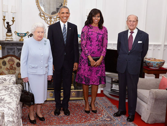 الملكه اليزابيث تستقبل الرئيس الأمريكى -  اليزابيث  - اوباما (8)