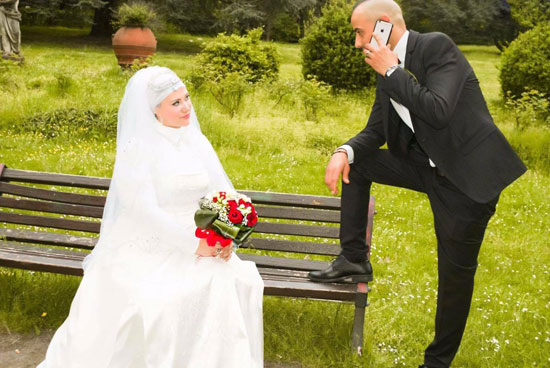 مصرى مقيم بميلانو يشارك بصور لحفل زفافه بفتاة إيطالية (6)