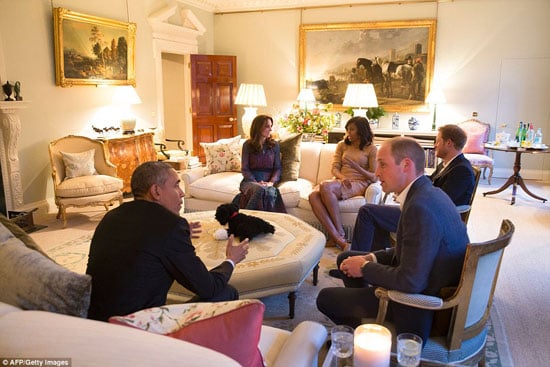 باراك اوباما ، الامير وليام ، كيم ميدلتون ، دوقة كامبريدج، قصر كينجستون (16)