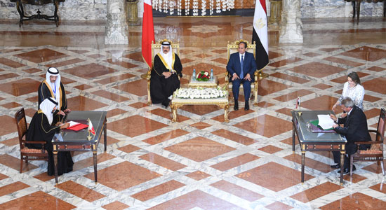 السيسى ، الرئيس ، عاهل البحرين، زيارة ملك البحرين لمصر (5)