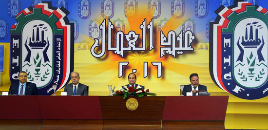 الرئيس السيسى يشهد احتفال عيد العمال (3)