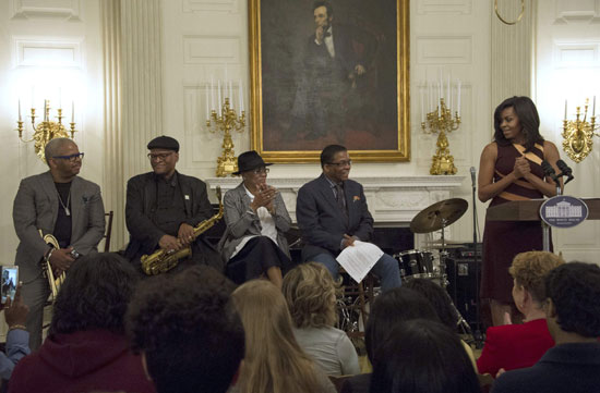 اليوم العالمى للجاز، اوباما، حفل البيت الابيض،الرئيس الامريكي،باراك اوباما،هيربى هانكوك،عازفى الجاز (1)