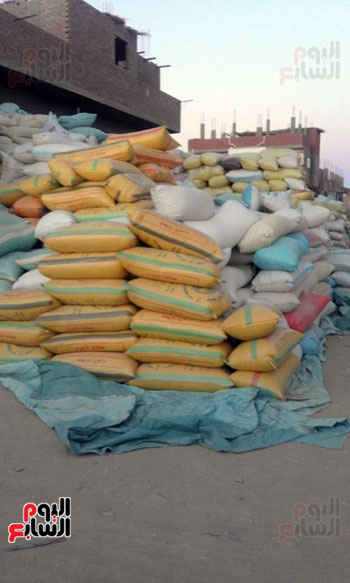 مئات الاطنان من القمح فى شوارع الفرافرة (1)