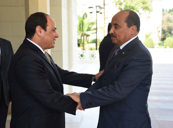 الرئيس السيسى رئيس موريتانيا قلادة النيل (2)
