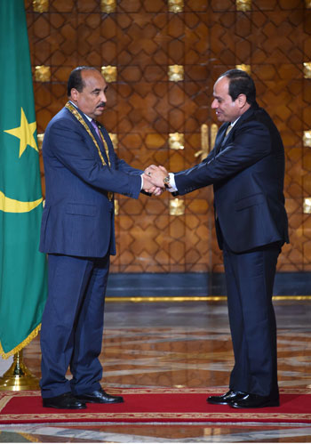 الرئيس السيسى رئيس موريتانيا قلادة النيل (4)