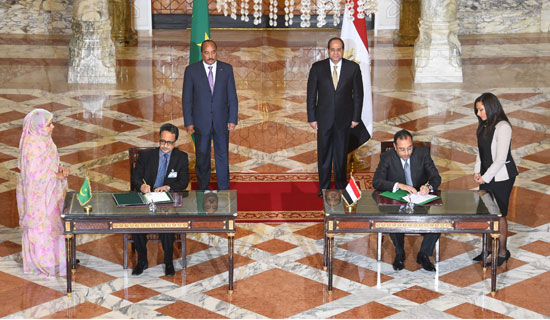 الرئيس السيسى رئيس موريتانيا قلادة النيل (8)