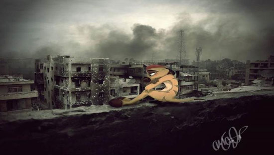سوريون يتحدون الحرب بأبطال والت ديزنى العالمية (4)