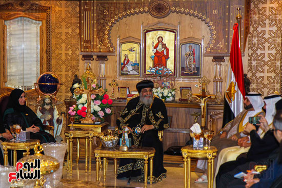 اخبار مصر اليوم  امل القبيسى البابا تواضروس رئيسة المجلس الوطنى الاتحادى بالامارات الكاتدرئية المرقسية (4)