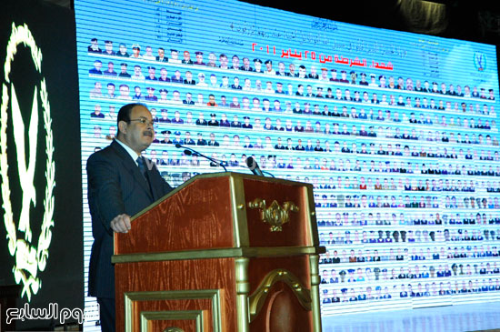 وزير الداخلية أثناء إلقاء كلمته فى الحفل -اليوم السابع -5 -2015