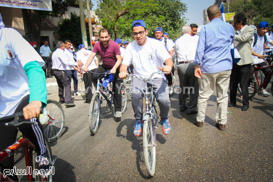 ماراثون الدراجات فى شوارع المعادى  -اليوم السابع -5 -2015