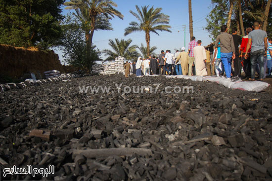 	جداول لمكامير الفحم بقرية أجهول بالقليوبية -اليوم السابع -5 -2015