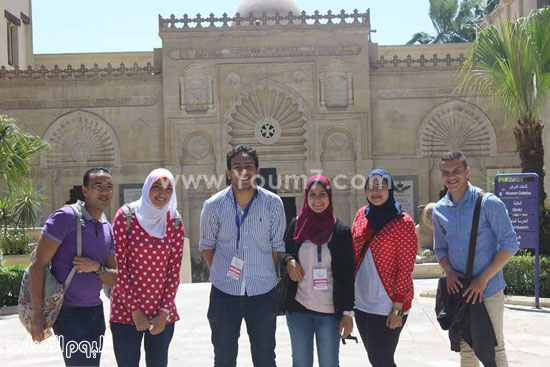  طلاب وطالبات جامعة القاهرة يستمعون لمعلومات عن منطقة مجمع الأديان -اليوم السابع -5 -2015