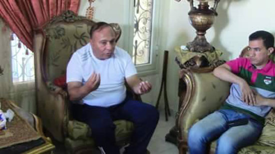 محمد أبو السعود يجتمع بأعضاء الإسماعيلى فى منزله  -اليوم السابع -5 -2015
