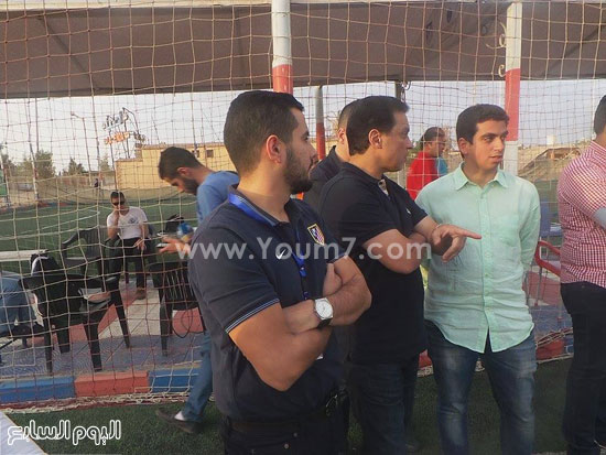 	حسام البدرى يشاهد مباراة ودية للمكفوفين -اليوم السابع -5 -2015