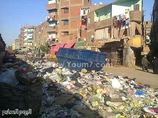 انتشار القمامة بالشوارع والميادين الرئيسية بشبرا -اليوم السابع -5 -2015