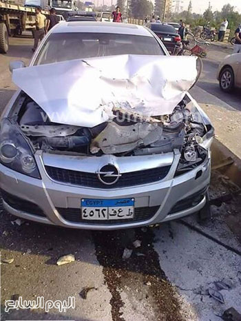 تحطم سيارة ملاكى -اليوم السابع -5 -2015