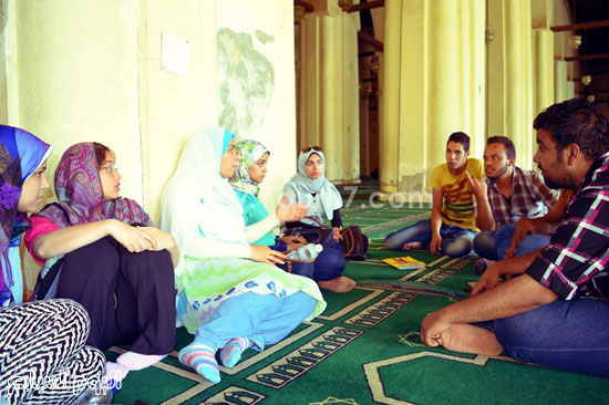 مناقشات الطلاب بمسجد الحاكم بأمر الله -اليوم السابع -5 -2015