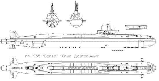 	الغواصة النووية حاملة الصواريخ من مشروع 955 تحمل اسم بوريى  -اليوم السابع -5 -2015