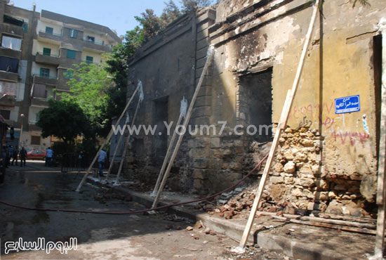 آثار الحريق بقصر الأمير طوسون -اليوم السابع -5 -2015