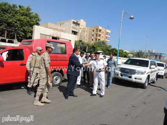 عناصر القوات المسلحة والشرطة فى تأمين الحملة المرورية -اليوم السابع -5 -2015