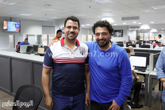 حميد مع الزميل عبد الحليم سالم -اليوم السابع -5 -2015