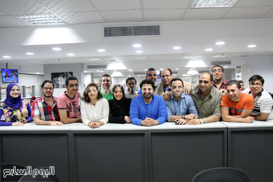 حميد مع الزملاء باليوم السابع -اليوم السابع -5 -2015